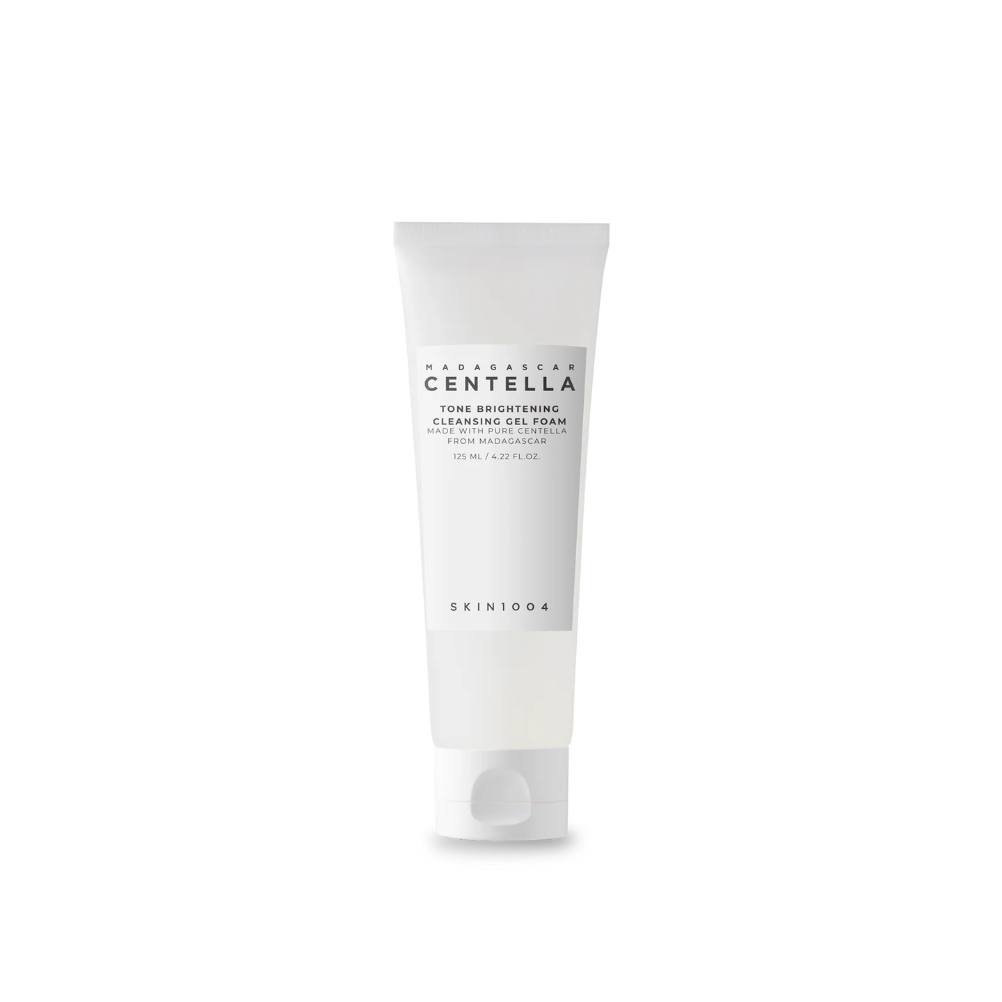 SKIN1004 Tone Brightening Cleansing Gel Foam 125ml tube for gentle and illuminating skincare.