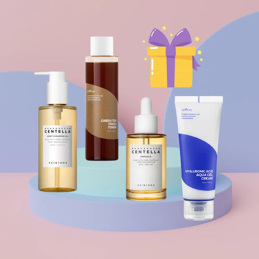 Rutina Coreana para Piel Mixta | 4 productos + 80 Pétalos de algodón + Muestra + Envío Gratis